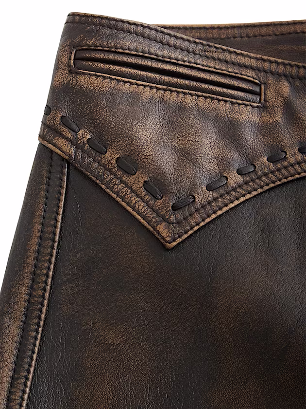 Leather flare pant - GUESS