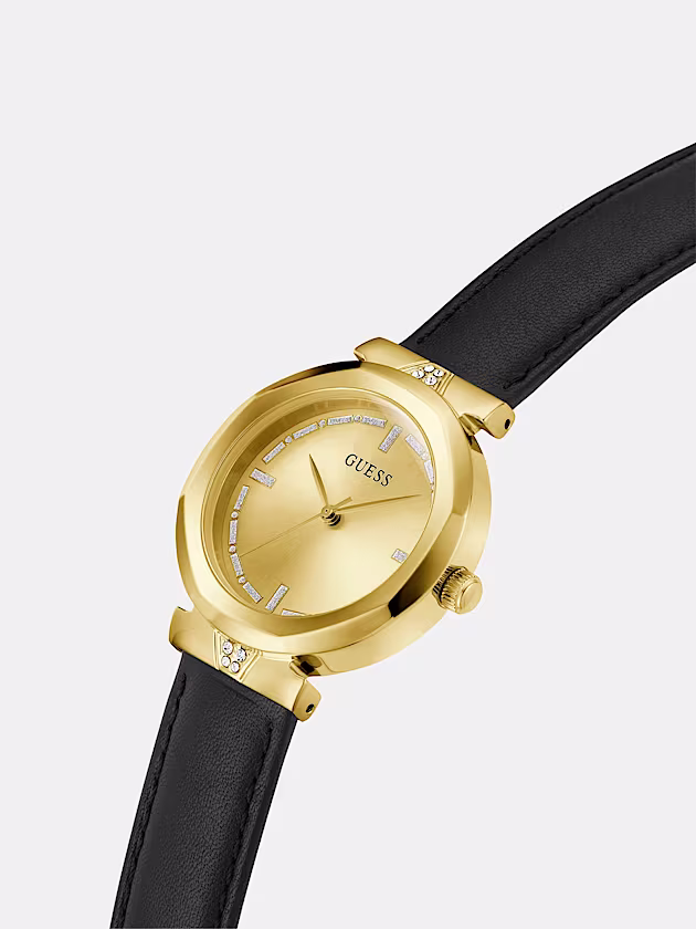 Analogue watch in genuine leather - GUESS