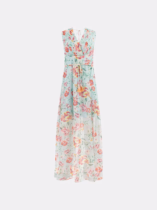 Floral print long dress - GUESS