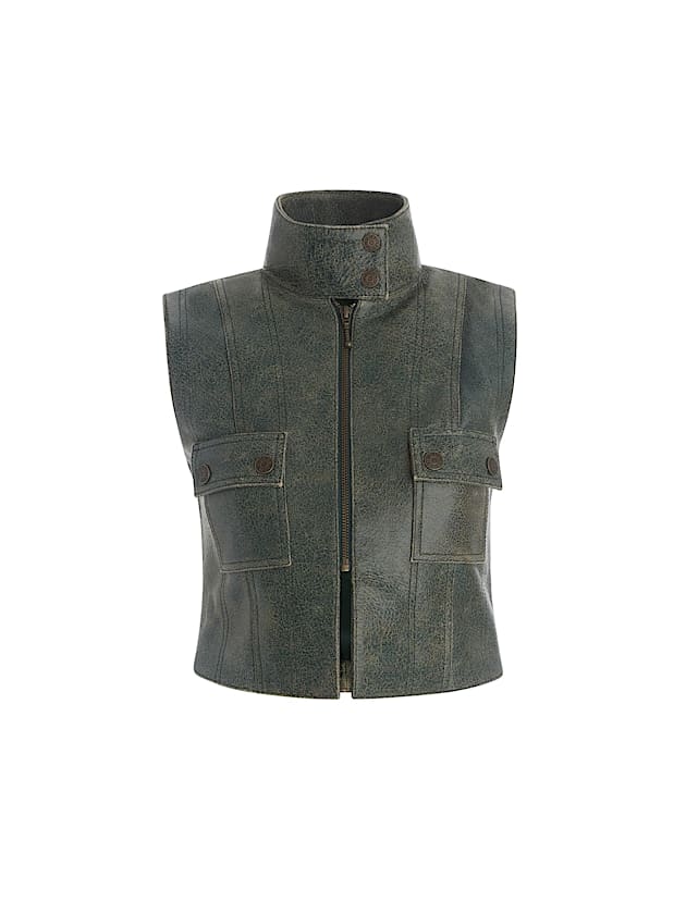 Genuine leather vest - GUESS