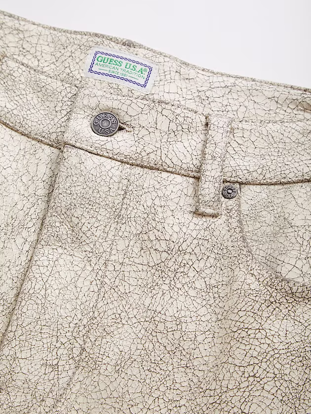 Mid rise flared leather pant - GUESS