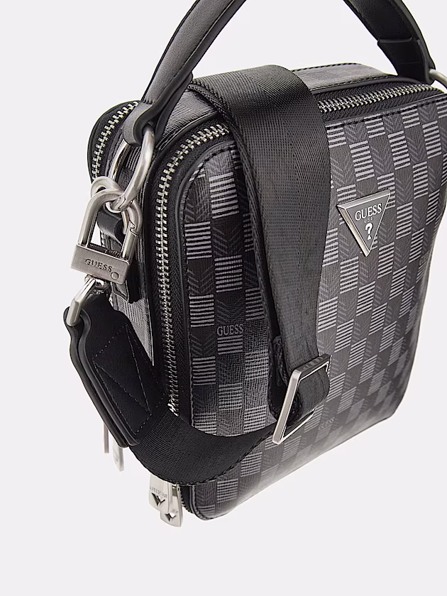 Torino geometric-print mini crossbody bag - GUESS