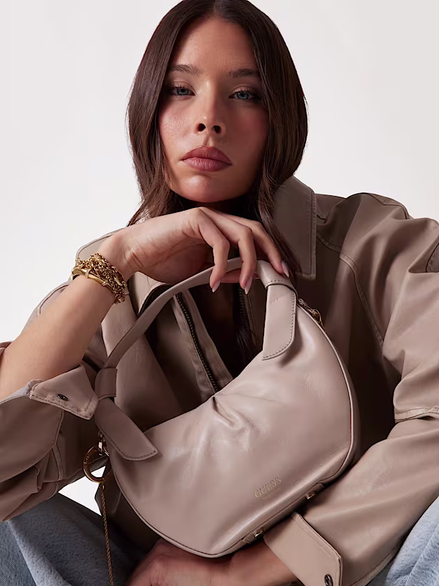 Jolie Genuine Leather Mini Crescent Bag - GUESS