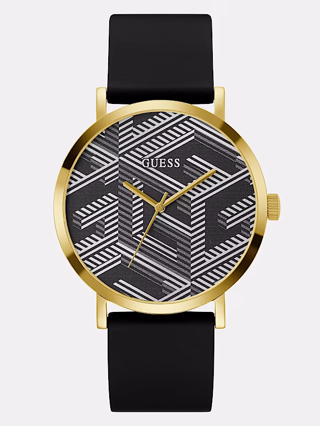 Analogue watch with G Cube print - GUESS