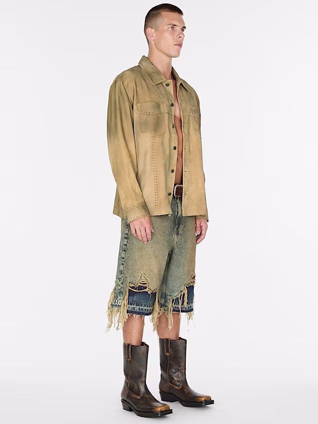 Regular fit suede shirt - GUESS