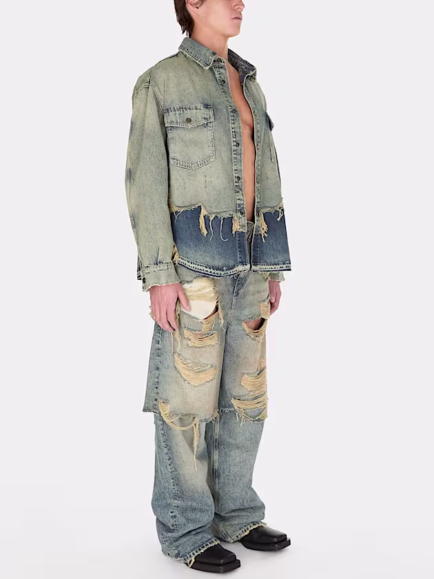 Layered denim pants - GUESS