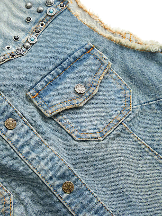 Studs denim vest - GUESS