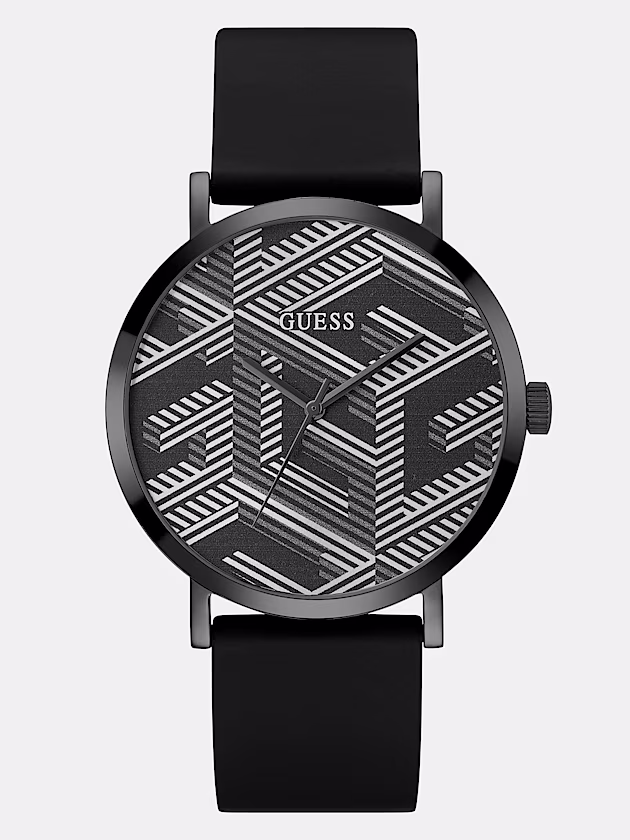 Analogue watch with G Cube print - GUESS