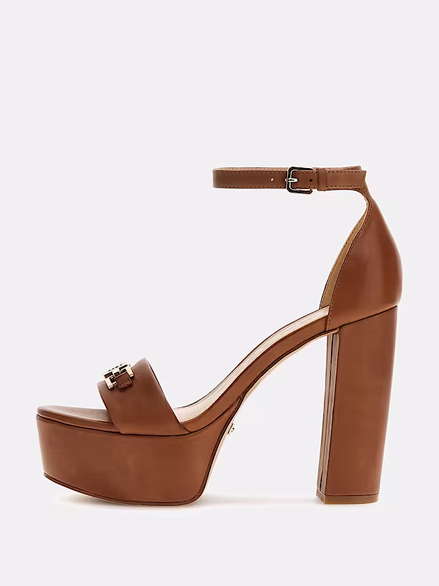 Settle genuine leather sandal - GUESS