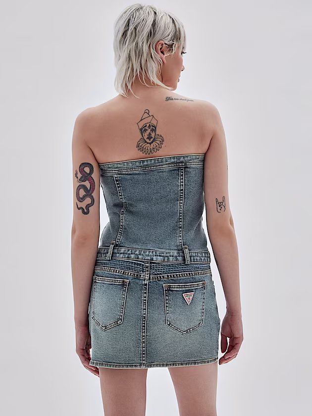 Strapless denim dress - GUESS