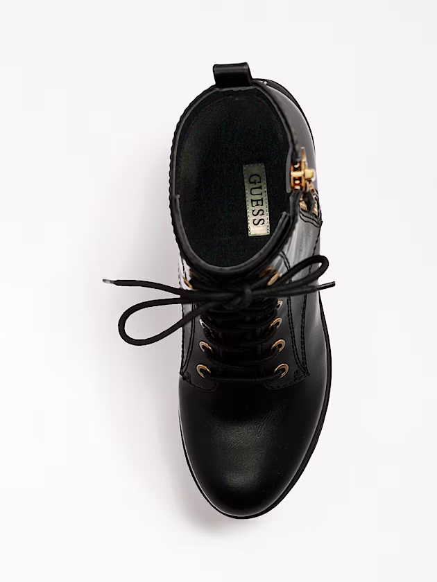 Cabra Logo Zip Combat Boot - GUESS