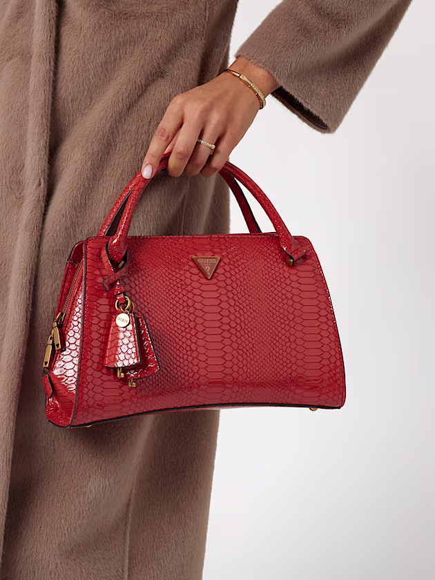 Georgina python-print handbag - GUESS