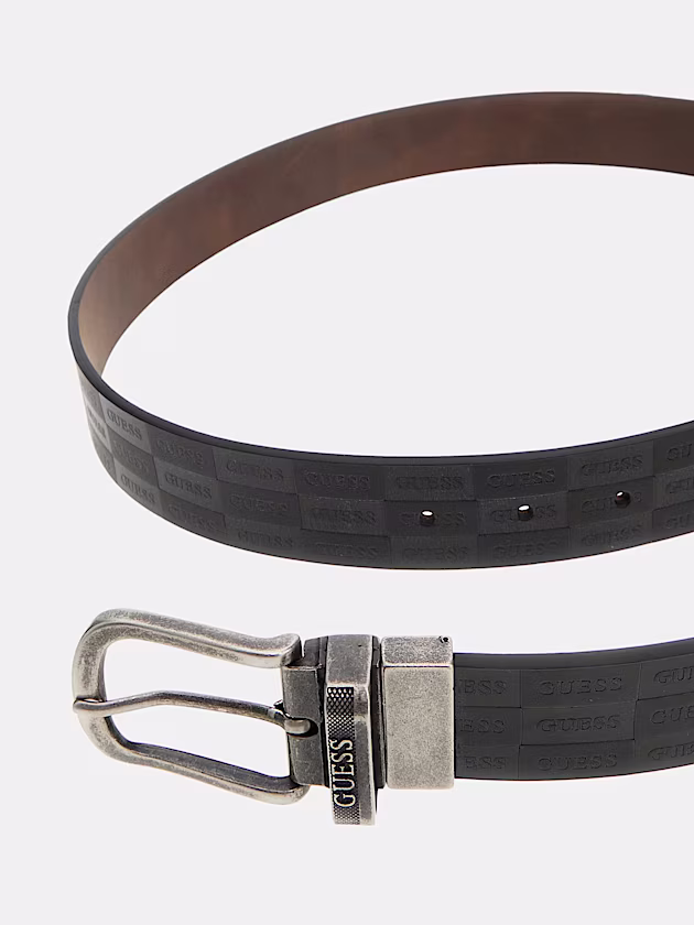 Leather reversible belt - GUESS