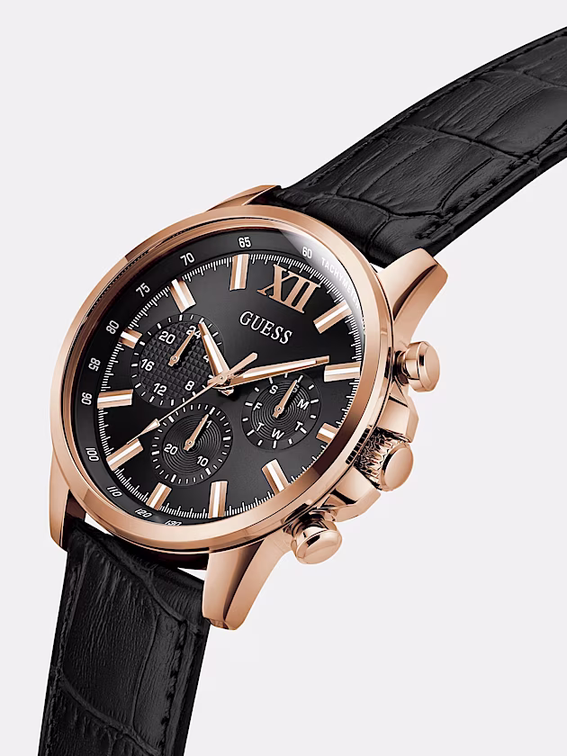 Leather multi-function watch 44 mm - GUESS