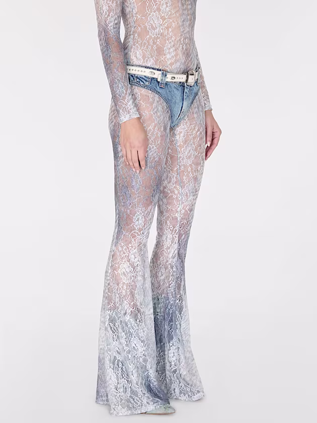 Leather belt with studs - GUESS