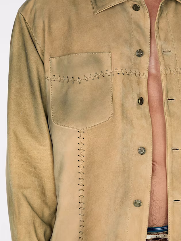 Regular fit suede shirt - GUESS