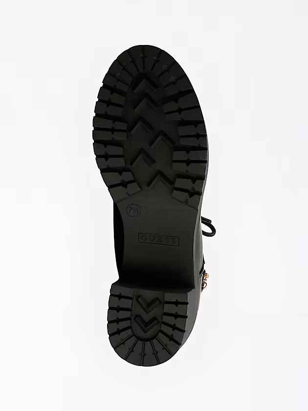 Cabra Logo Zip Combat Boot - GUESS