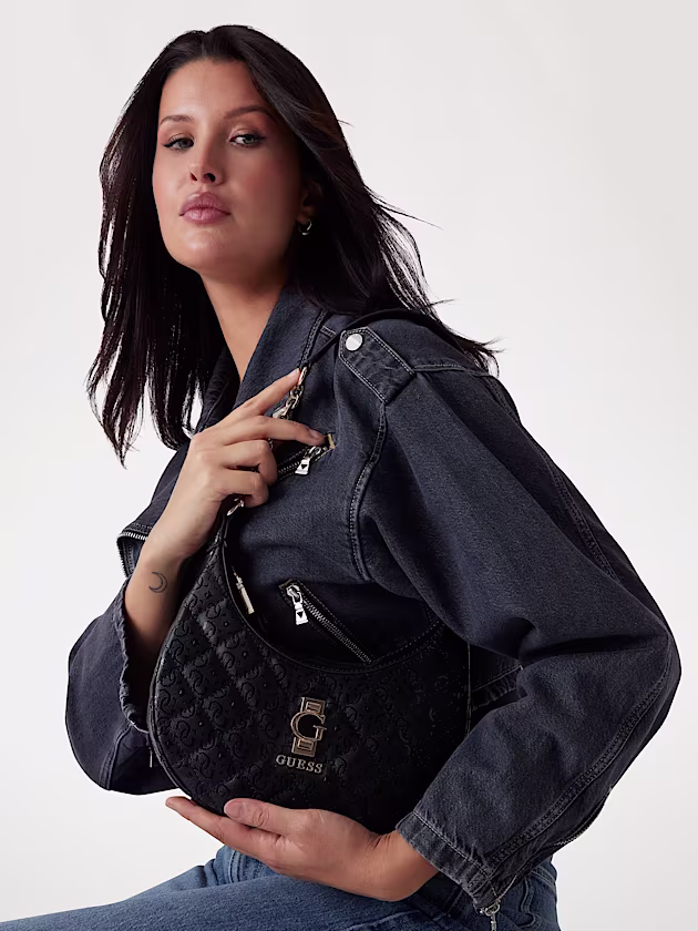 Bessey 4G logo patent mini hobo - GUESS
