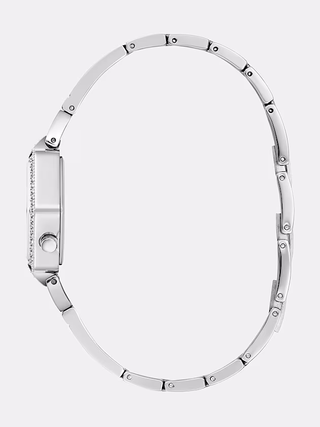 Analogue watch with crystal appliqué detailing - GUESS