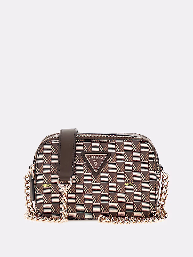 G Wave geometric-print mini crossbody - GUESS
