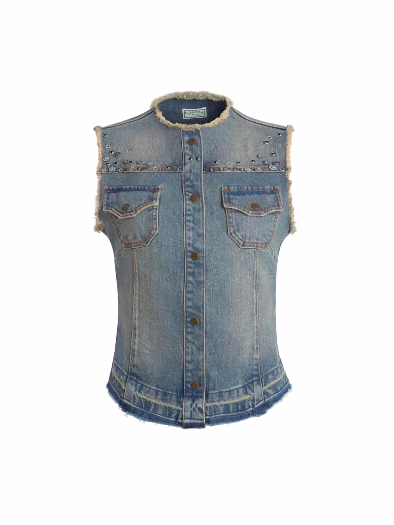 Studs denim vest - GUESS