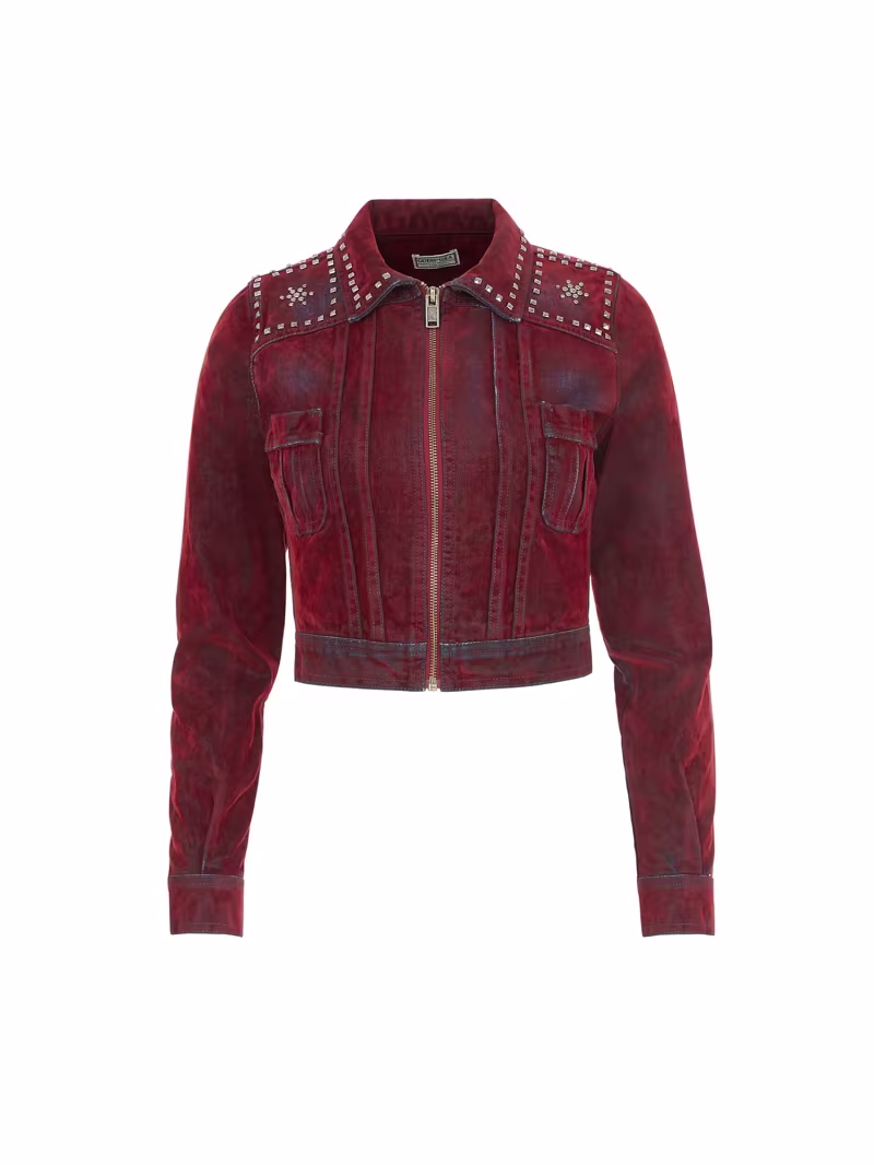 Denim jacket with zip - GUESS