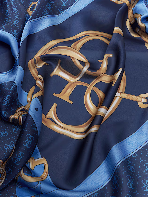 4G Logo Chain-Print Foulard - GUESS