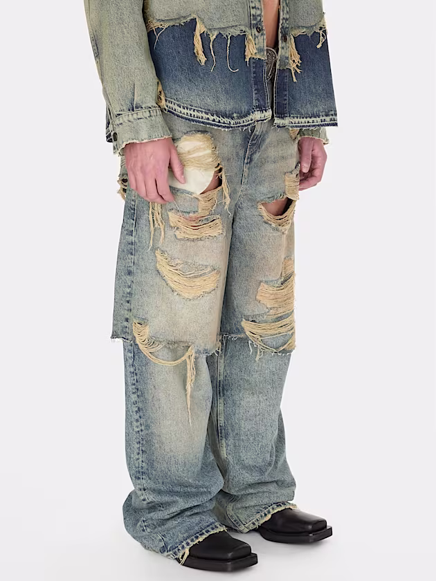Layered denim pants - GUESS