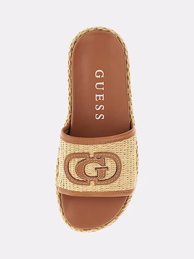 Lonney leather-blend sandal - GUESS