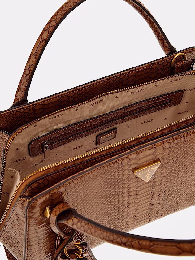 Georgina python-print handbag - GUESS