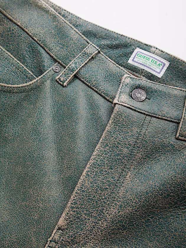 High rise leather shorts - GUESS