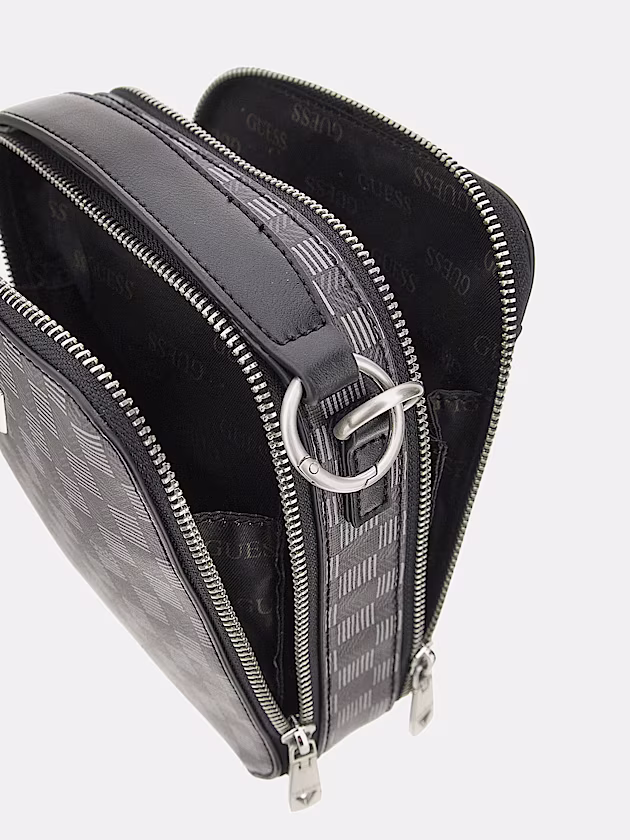 Torino geometric-print mini crossbody bag - GUESS