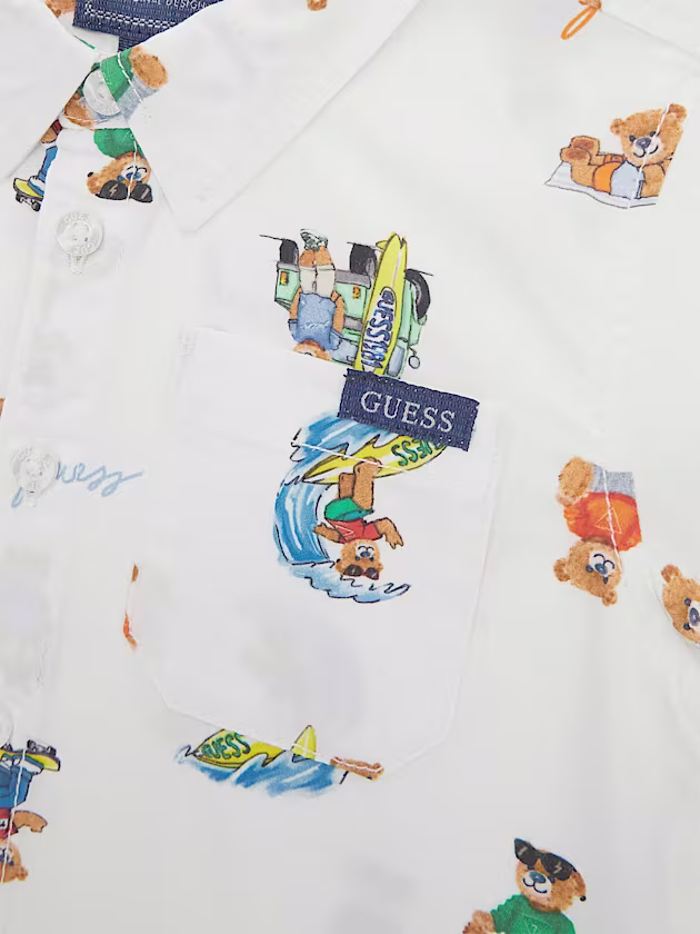 Printed poplin shirt - GUESS
