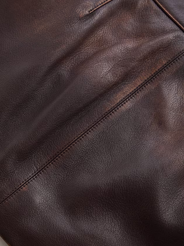 Mid rise leather mini skirt - GUESS