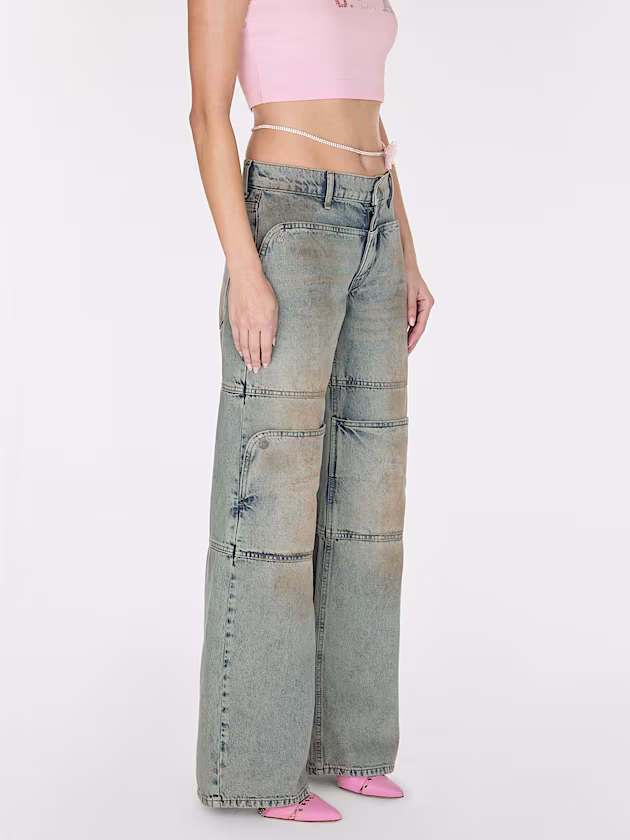 Wide leg utility jeans - GUESS