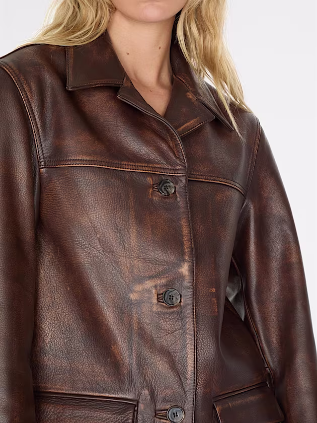 Genuine leather jacket - GUESS
