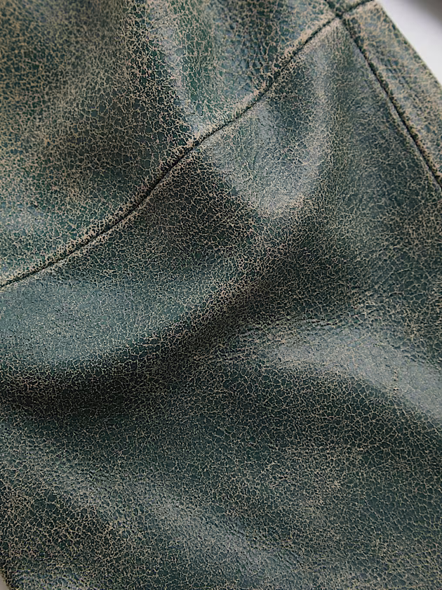 High rise wide leg leather pant - GUESS