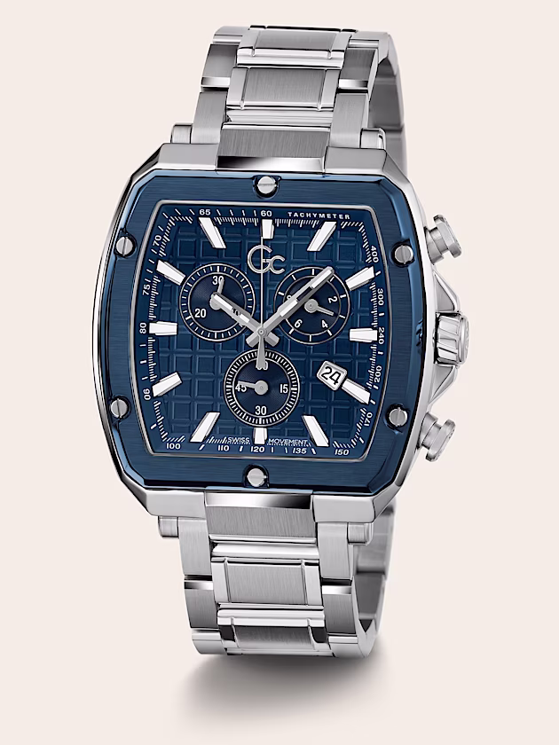 Gc steel chronograph watch - GUESS