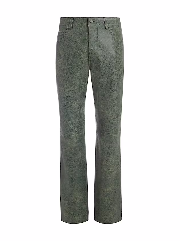 Mid rise flared leather pant - GUESS