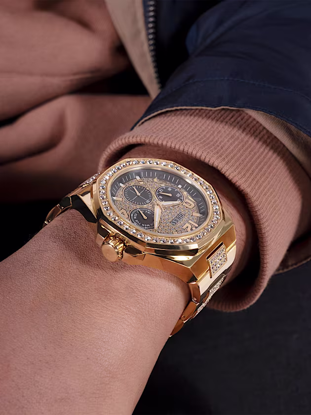 Multi-function crystal watch - GUESS