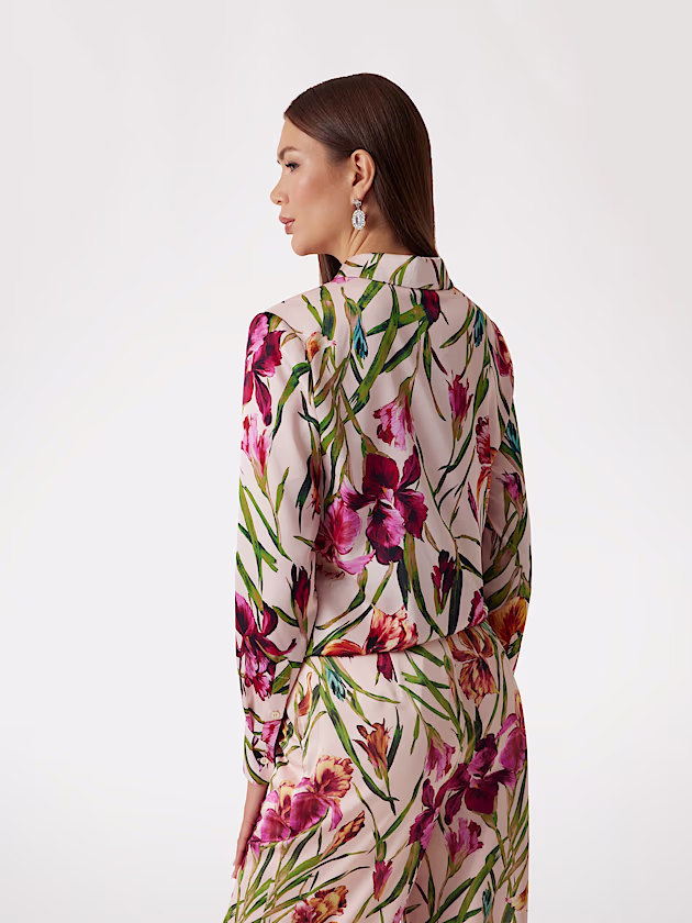 Marciano floral-print satin shirt - GUESS