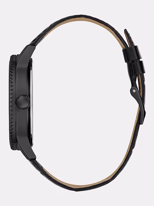 Genuine leather analogue watch - GUESS