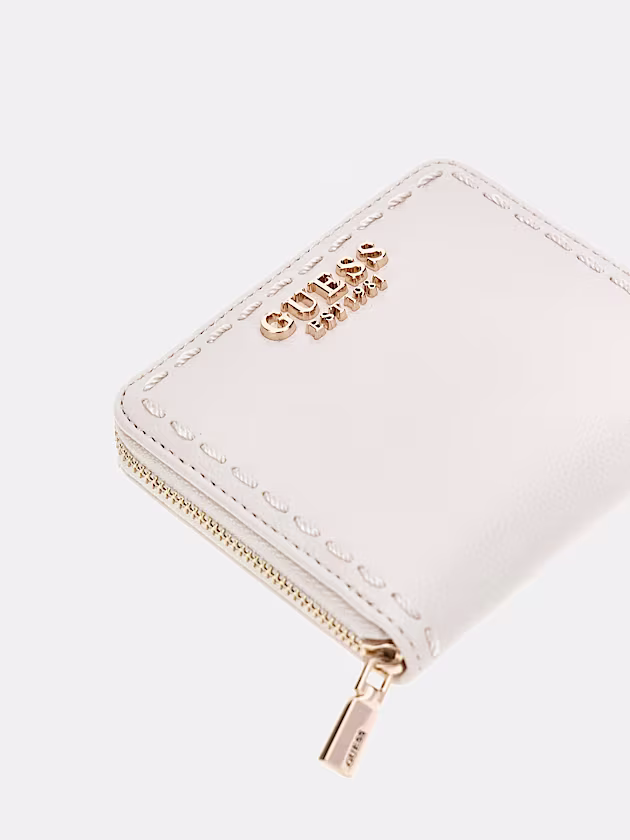 Nastra stitch-detail mini wallet - GUESS