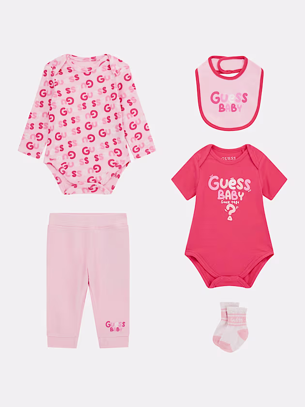 Bodies, socks, bib and pants set - GUESS