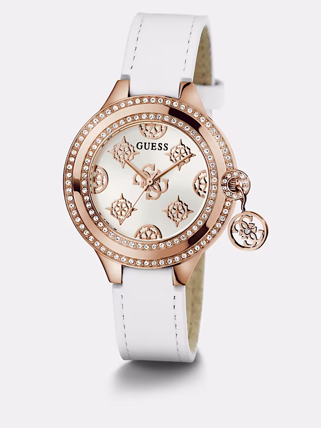 Analogue watch with pendant detail - GUESS