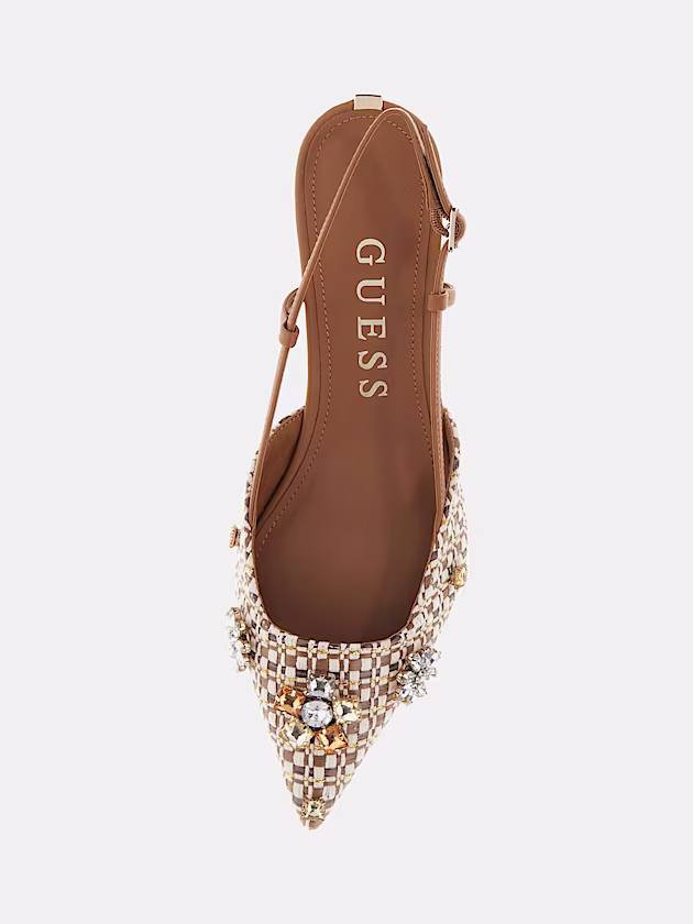 Jesseny Jewel Appliqué Slingback - GUESS
