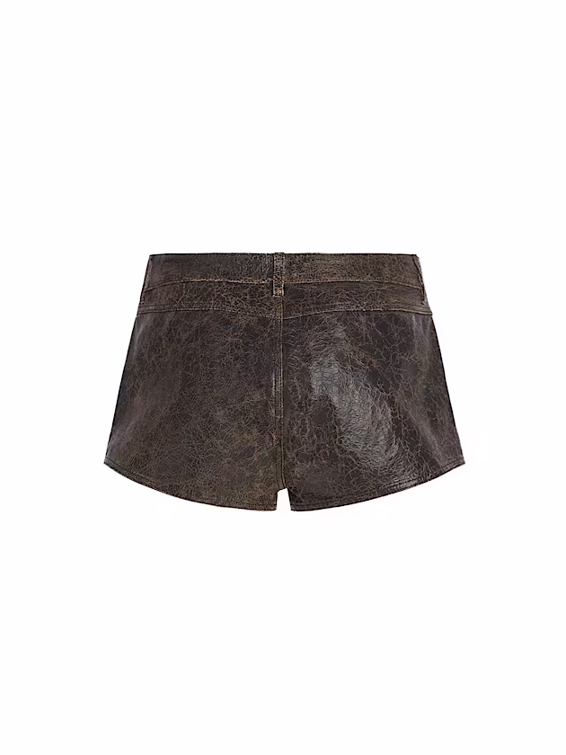 Crackle leather shorts - GUESS