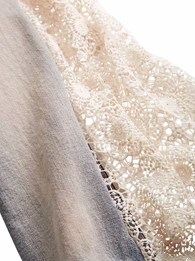 Lace flare denim pant - GUESS