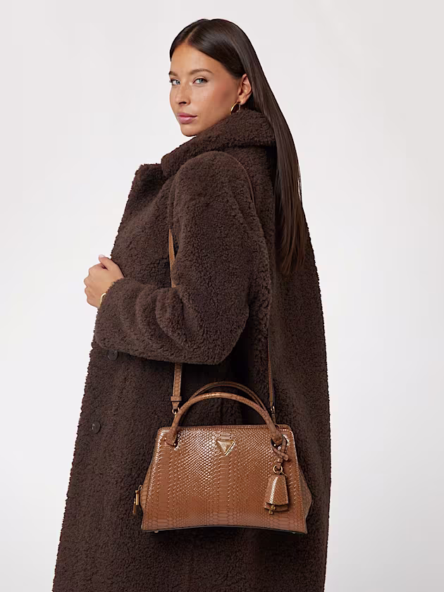 Georgina python-print handbag - GUESS