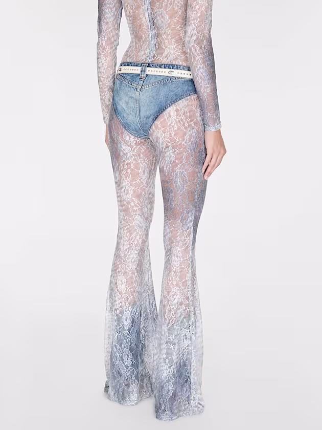 Leather belt with studs - GUESS